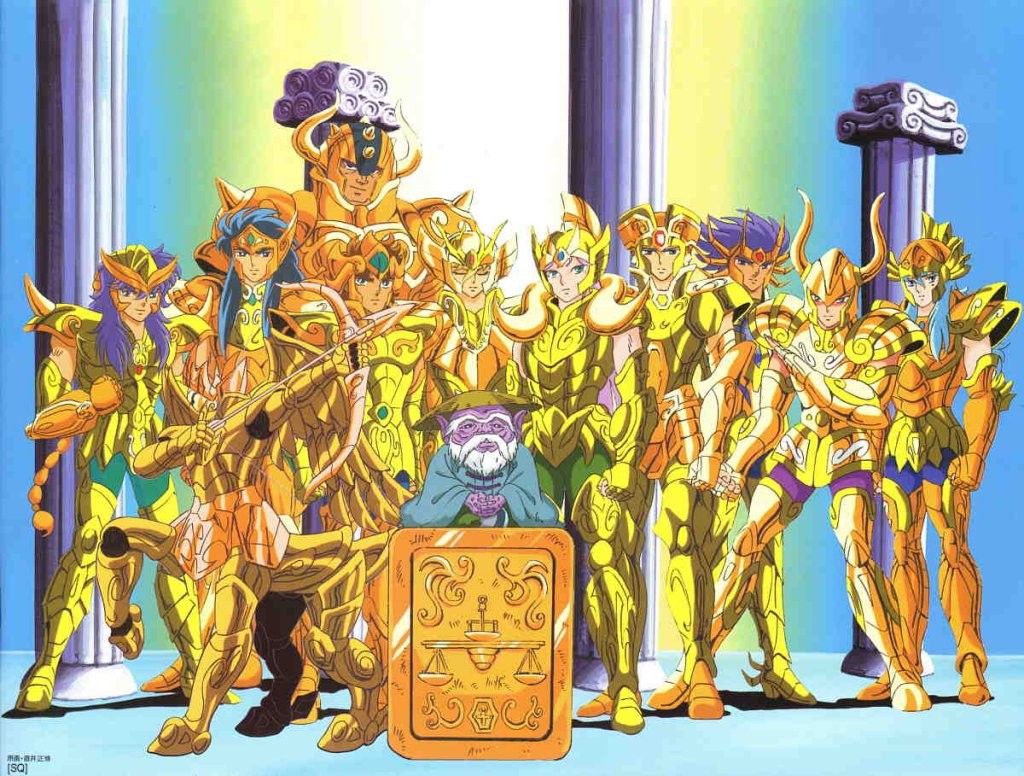 Os Cavaleiros do Zodíaco: Saga Doze Casas  (Os Cavaleiros do Zodíaco). A  série animada original de 1986 possui 114 episódios, e é dividida em três  partes: Saga do Santuário,[1] Saga de