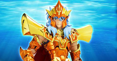 Cloth Myth EX: boneco do deus Poseidon  destaque das revistas japonesas de janeiro!