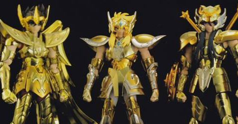 Cloth Myth EX: revistas japonesas de novembro destacam bonecos do trio de bronze com Armaduras de Ouro!