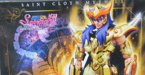 Cloth Myth EX: caixa do boneco do Milo de Escorpio na verso do anime Saintia Sh!