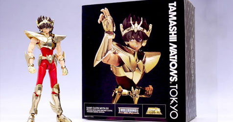 Cloth Myth EX: foto da caixa japonesa do boneco do Seiya de Pgaso V2 em verso Golden Limited Edition!