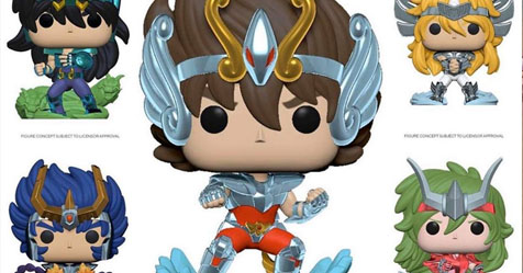 Funko Pop: nova imagem conceitual dos bonecos dos Cavaleiros do Zodaco!