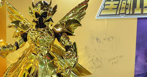 Masami Kurumada: criador dos Cavaleiros do Zodaco visitou e autografou mural no evento Tamashii Nation 2024!